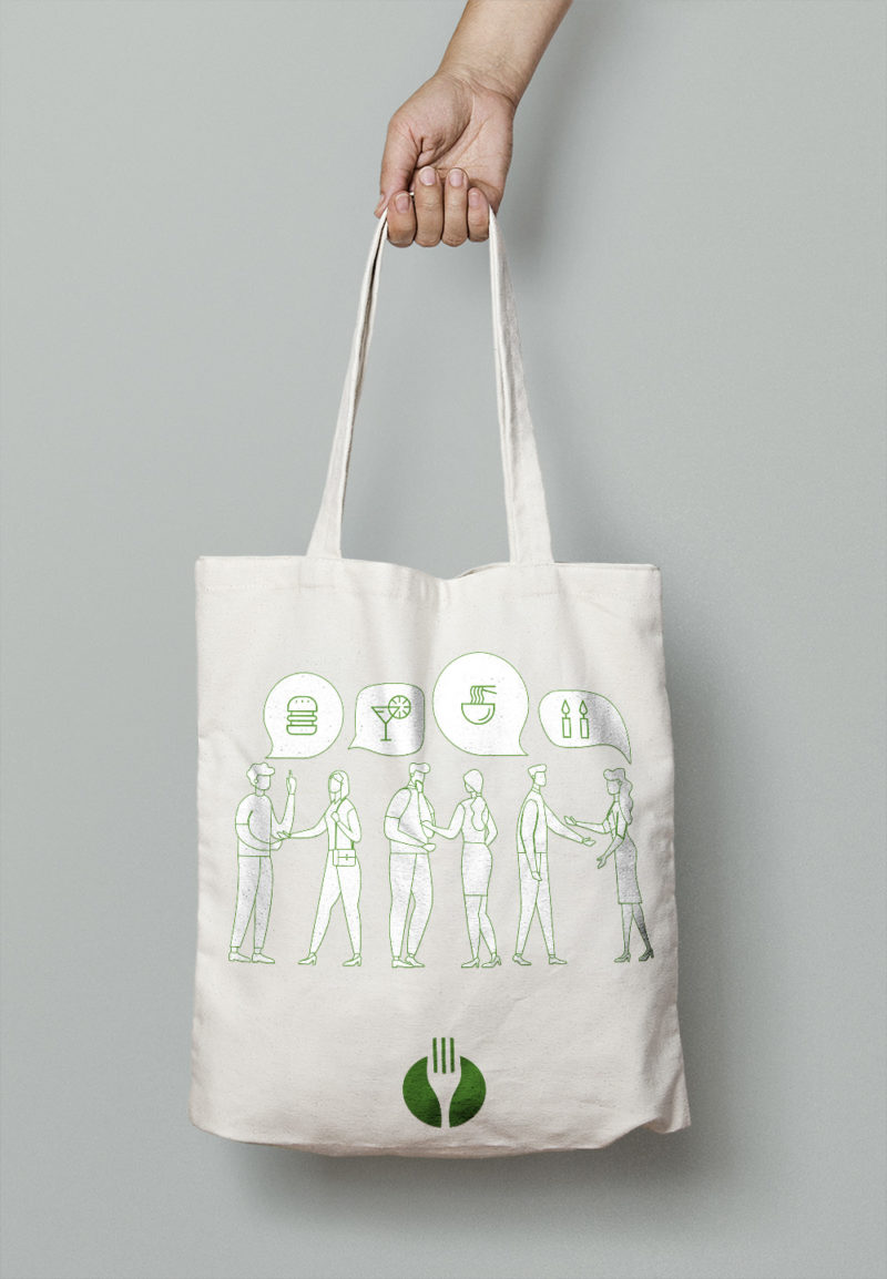 La fourchette / Création totebag / Dessins vectoriels