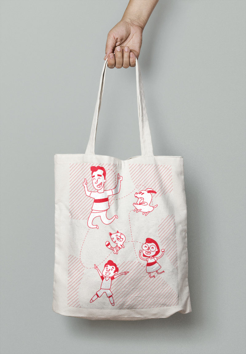 Purina / Création totebag / Dessins vectoriels