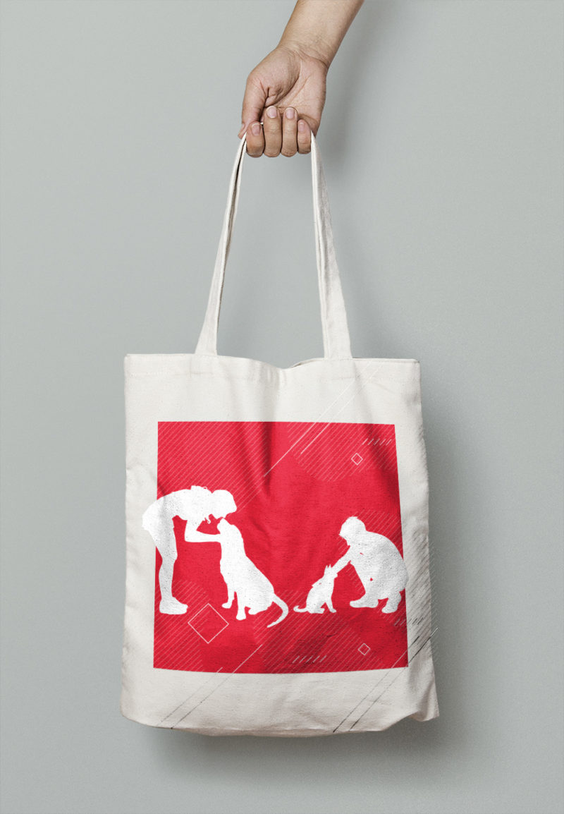 Purina / Création totebag / Dessins vectoriels